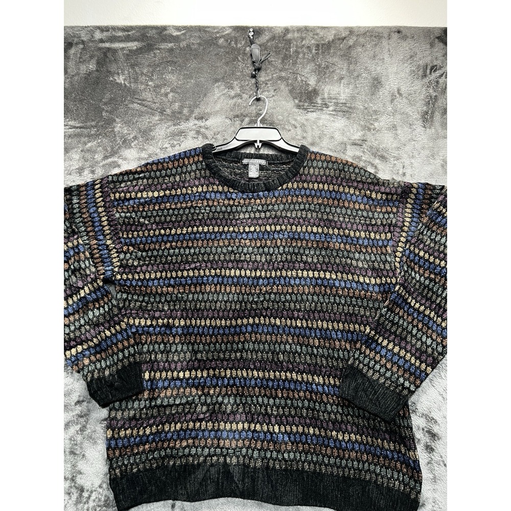 Geoffrey Beene Men's XL Vintage Textured Knit Sweater Made In Korea